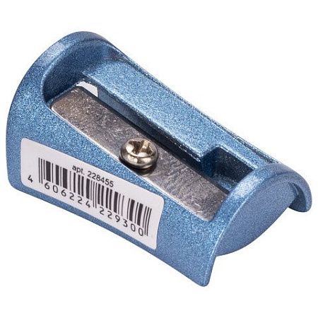 Точилка BRAUBERG "Arc", цинковая, корпус ассорти, 228455 