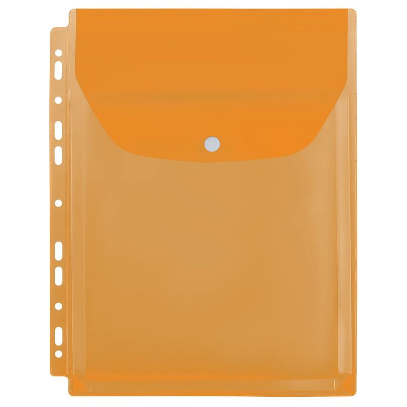 Папка-вкладыш с перфорацией на кнопке СТАММ А4, ПВХ, 180мкм, расширяющаяся до 250л., цветная, ассорти 