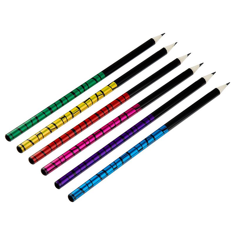 Карандаш ч/г Красин "Паттерн" ТМ (НВ),  кругл., заточен., ассорти. 