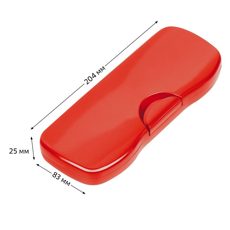 Пенал-футляр, 204*83*25 СТАММ, красный металлик 