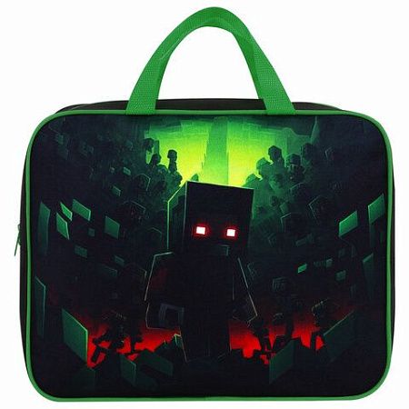 Папка на молнии с ручками BRAUBERG А4, 1 отделение, полиэстер, 80мм, Night warrior, 272183 