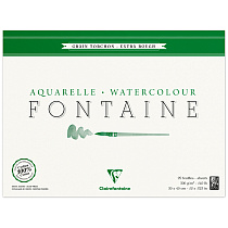 Альбом для акварели, 25л., 30*40, на склейке Clairefontaine "Fontaine Grain torchon", 300г/м2, холод. пресс, крупное зерно