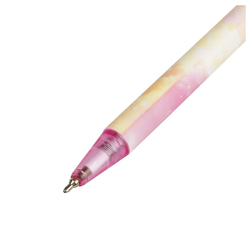 Ручка шариковая автоматическая MESHU "Cute Cats" синяя, 0,7мм, корпус ассорти, с топпером 