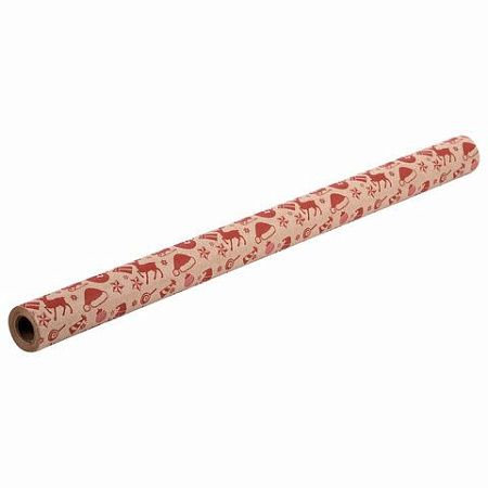 Бумага упаковочная крафт BIG SIZE новогодняя "Christmas Party", 0,7х10 м, ЗОЛОТАЯ СКАЗКА, 591947