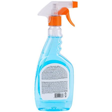 Средство для мытья стекол и зеркал OfficeClean "Голубой Лед", с изопропиловым спиртом, 500мл, с курком 