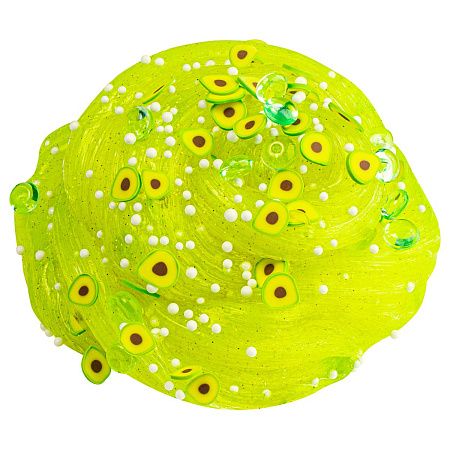 Слайм с добавками для замешивания Slime "Emoji. Влад А4", оранжевый/ зеленый/желтый, 110г, ассорти