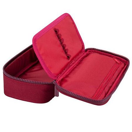 Пенал-косметичка BRAUBERG, 1 отделение, органайзер, полиэстер, 22x11,5x6 см, винный, 270845 