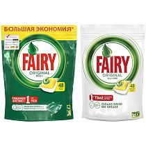 Капсулы для посудомоечной машины Fairy "All in 1. Лимон", 48шт. 