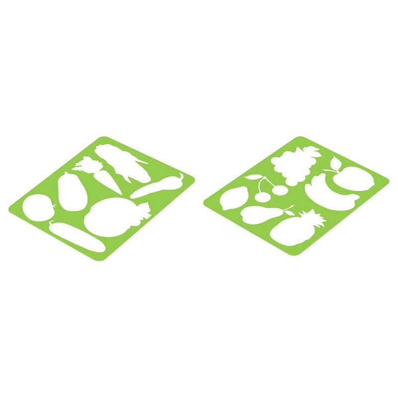 Набор трафаретов-раскрасок СТАММ "Овощи и фрукты", 2шт. 