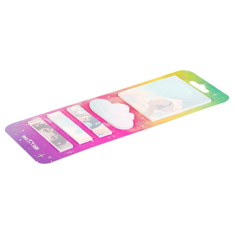 Флажки-закладки и самоклеящиеся блоки в наборе MESHU "Kawaii dreams", 20л., европодвес