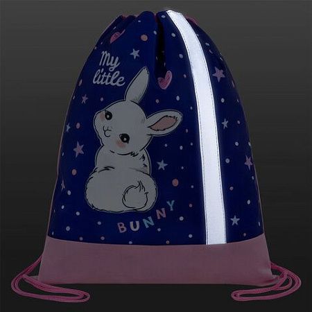 Мешок для обуви ЮНЛАНДИЯ, плотный, светоотражающая полоса, 46х36 см, "Fluffy tail", 272409 