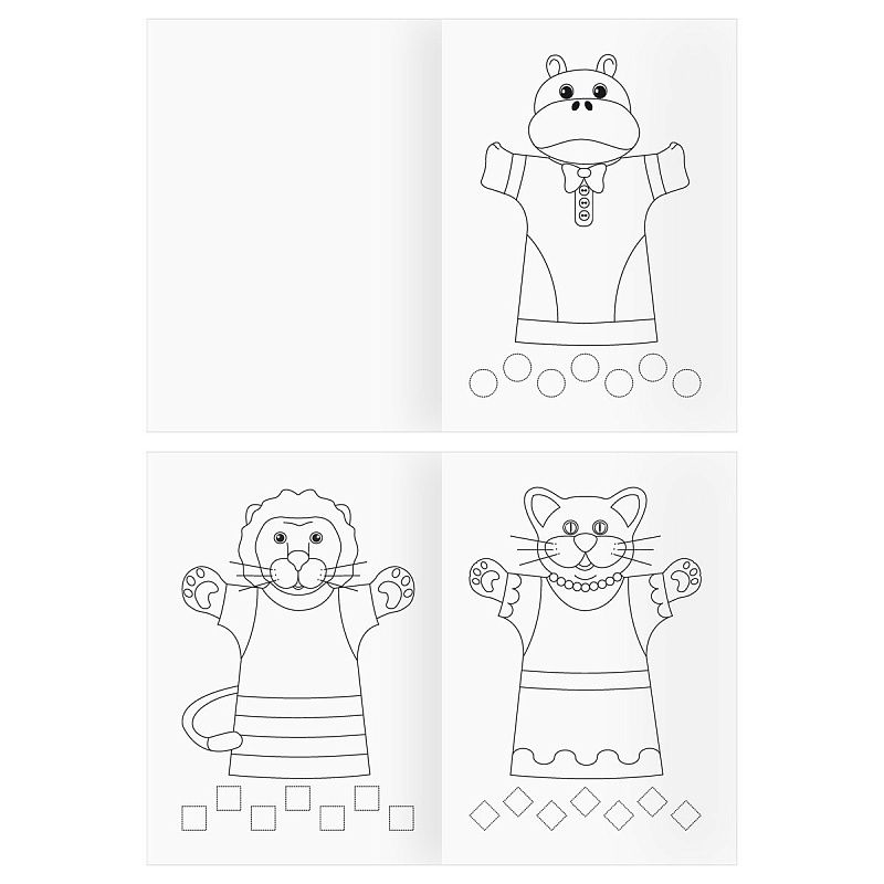 Раскраска А4, 16 стр., ТРИ СОВЫ "Кукольный театр"