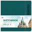 Скетчбук для акварели 40л., 145*145 BG "Bright. Teal", кожзам, на резинке, 200г/м2
