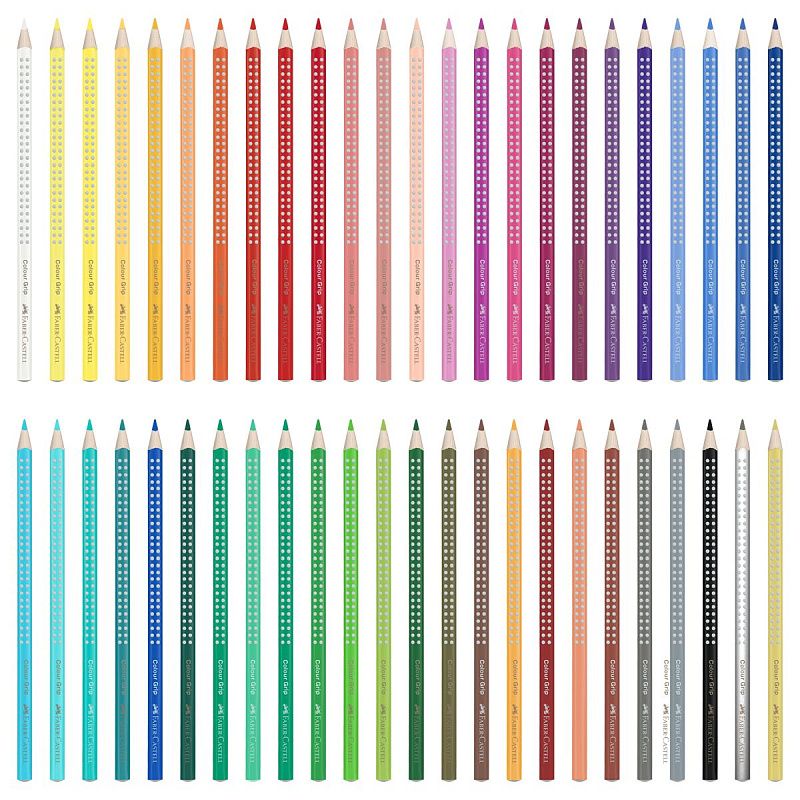 Карандаши цветные Faber-Castell "Grip", 48цв., трехгран., заточен., картон., европодвес