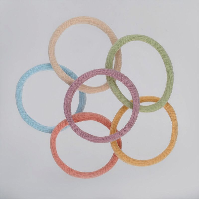 Резинки для волос MESHU "Essence thin", пастельные ассорти, 6шт., европодвес