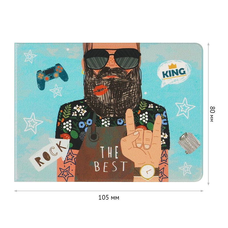 Обложка для студенческого билета, пропуска, удостоверения OfficeSpace "The Best", ПВХ, фотопечать 