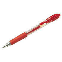 Ручка гелевая автоматическая "G-2" красная, 0,5мм, грип