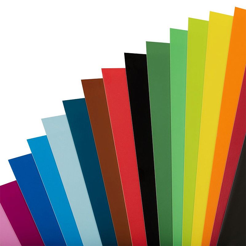 Картон цветной, А4 двустор., BG, 16 л., 16 цв., мелованный, в пакете