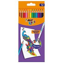Карандаши цветные стираемые с ластиком BIC "Kids Evolution Illusion", 12 ЦВЕТОВ, европодвес, 987868 Карандаши цветные стираемые с ластиком BIC "Kids Evolution Illusion", 12 ЦВЕТОВ, европодвес, 987868