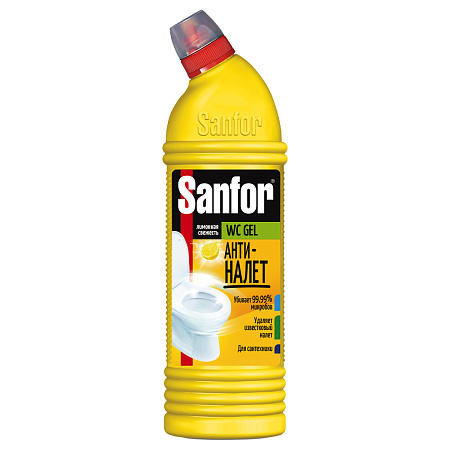 Средство для туалета Sanfor WC "Lemon Fresh", гель, 1л 