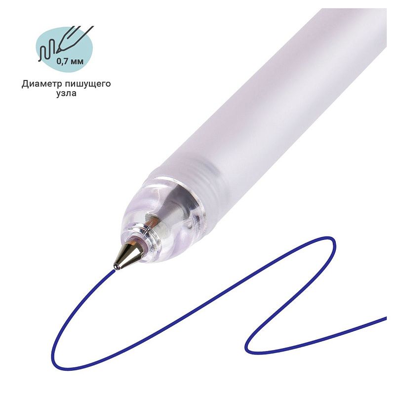 Ручка шариковая MESHU "Donut", синяя, 0,7мм, корпус ассорти, с топпером 