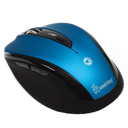 Мышь беспроводная Smartbuy 612AG, бесшумная работа кнопок, синий, 5btn+Roll