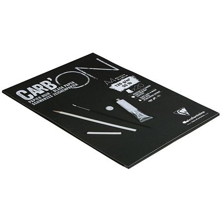 Скетчбук 20л., А4 Clairefontaine "Carb ON", на склейке, мелкозер., черный, 120г/м2