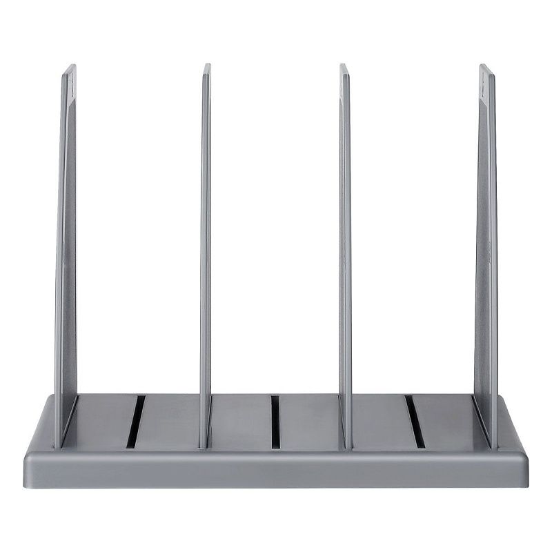 Подставка для журналов и бумаг СТАММ, сборная, 3 отделения, серая