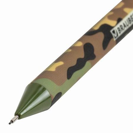 Карандаш механический 0,5 мм, BRAUBERG SOFT PRINT MILITARY, HB, корпус soft-touch ассорти, 181959 