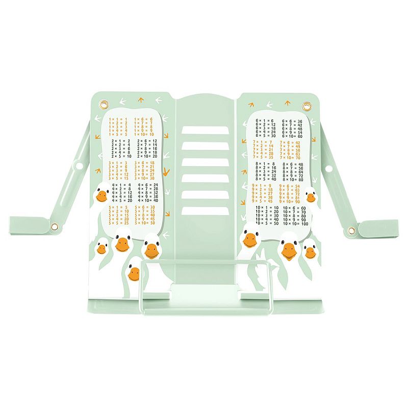 Подставка для книг СТАММ, металлическая, регулируемый угол наклона, с держателем, "Гуси" 