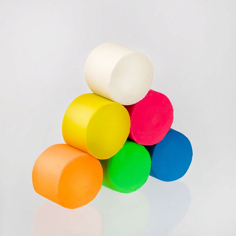 Тесто для лепки Мульти-Пульти "Енот на Луне", 06 цветов*90г, неоновые цвета, картон