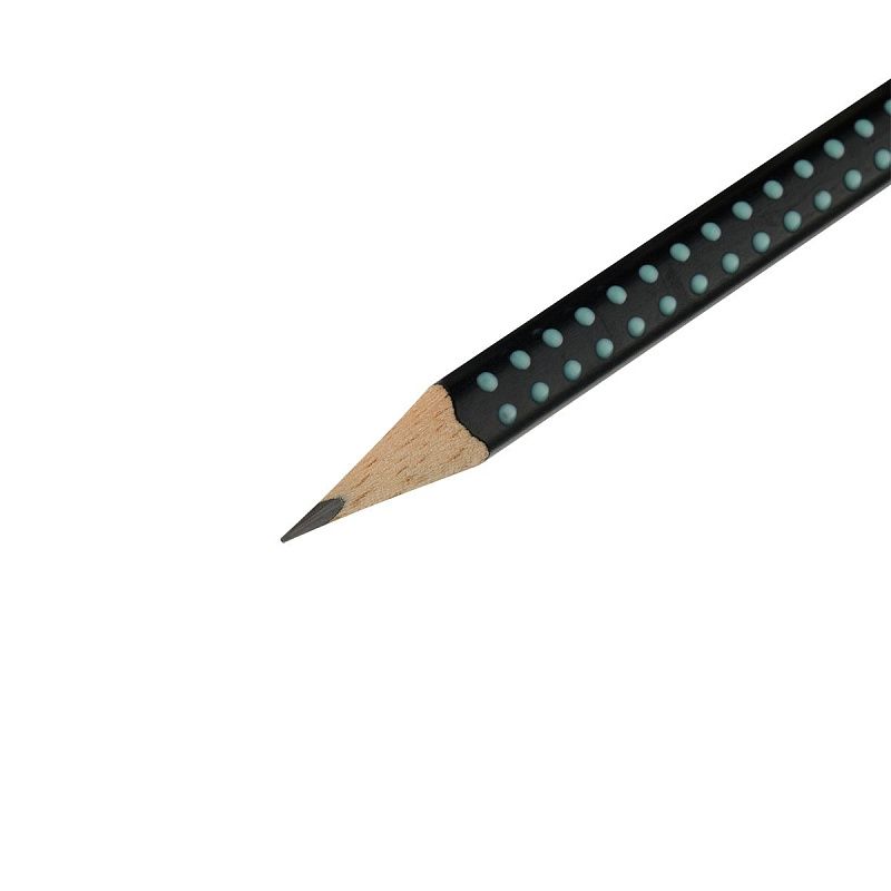 Карандаш ч/г Faber-Castell "Grip 2001 Two Tone", HВ, заточен., черный/бирюзовый 