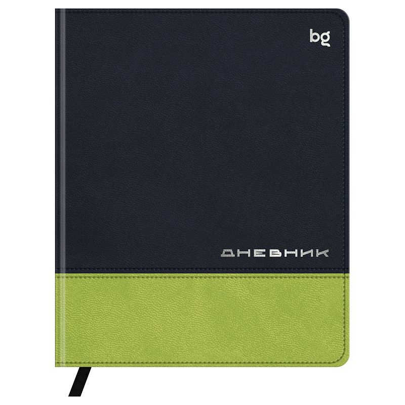 Дневник 1-11 кл. 48л. (ЛАЙТ) BG "Комбо. Салатовый", иск. кожа, комбинирование материалов, тиснение фольгой, ляссе