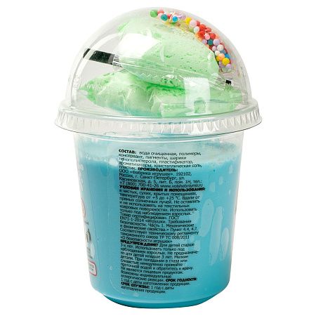 Слайм Slime Dessert "Milkshake" желтый/голубой, 320г., ассорти
