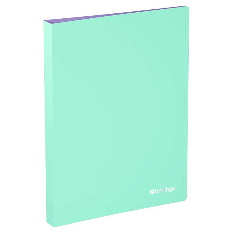 Папка на 4 кольцах Berlingo "Haze" A4, 24мм, 600мкм, D-кольца, с внутр. карманом, софт-тач, ассорти 