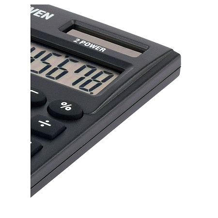 Калькулятор карманный Eleven SLD-200NR, 8 разрядов, двойное питание, 62*98*10мм, черный