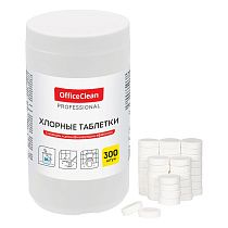 Хлорные таблетки OfficeClean Professional, с моющим и дезинфицирующим эффектом, 300 табл. 