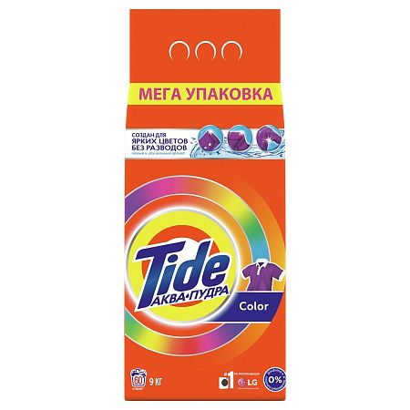 Порошок для машинной стирки Tide "Color", 9кг 