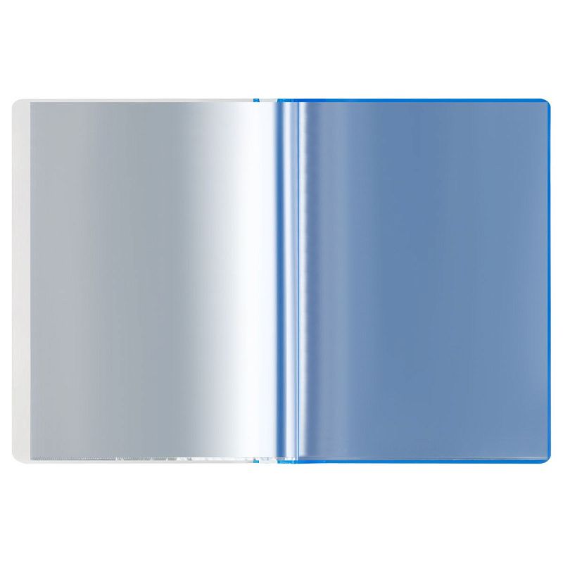 Папка-скоросшиватель с 10 вкладышами СТАММ с перфорацией, А4, 160мкм, пластик, синяя 