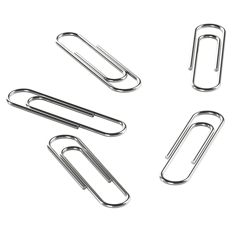 Скрепки 50мм, Berlingo, 100шт., никелированные, карт. упаковка