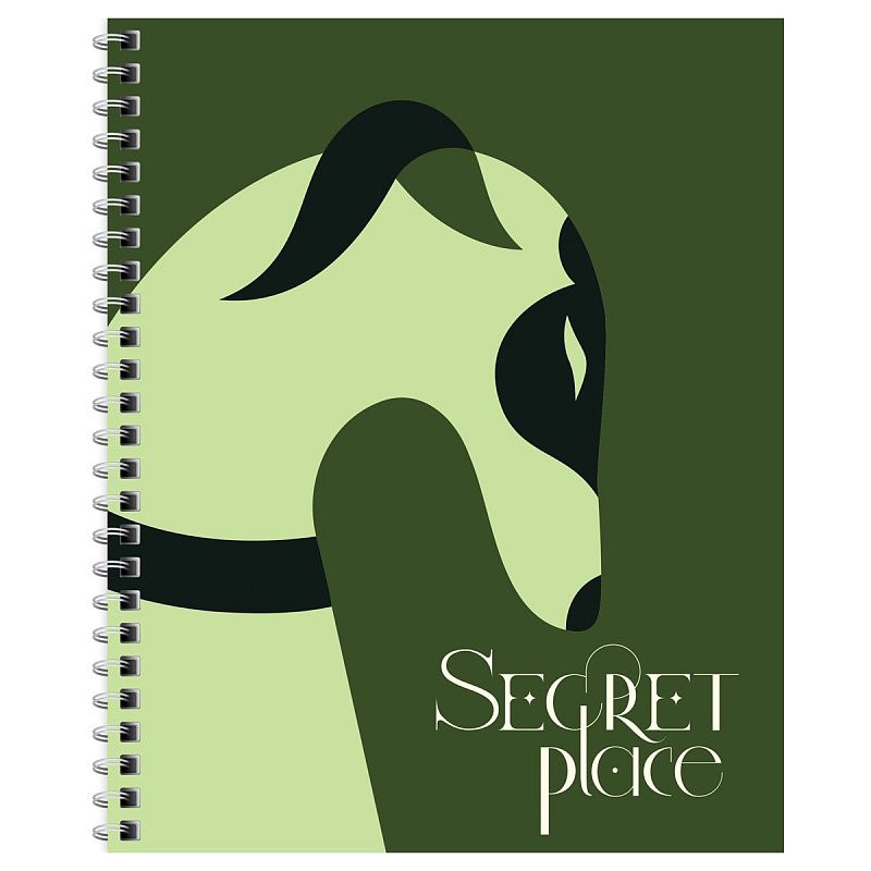 Тетрадь 96л., А5, клетка на гребне BG "Secret place", матовая ламинация, выб. лак, твердая обложка