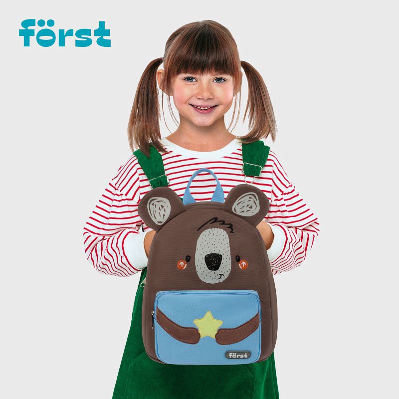 Рюкзак Först F-Kids "Teddy Dream" 30*23*13см, 1 отделение, уплотненная спинка 