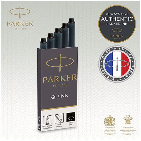 Картриджи чернильные Parker "Cartridge Quink" черные, 5шт., блистер 