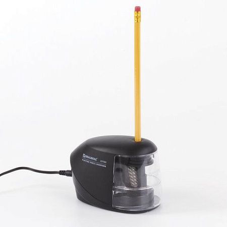 Точилка электрическая BRAUBERG "ORIGINAL", питание 220 В/4 батарейки АА, фрезерный механизм, 227565 