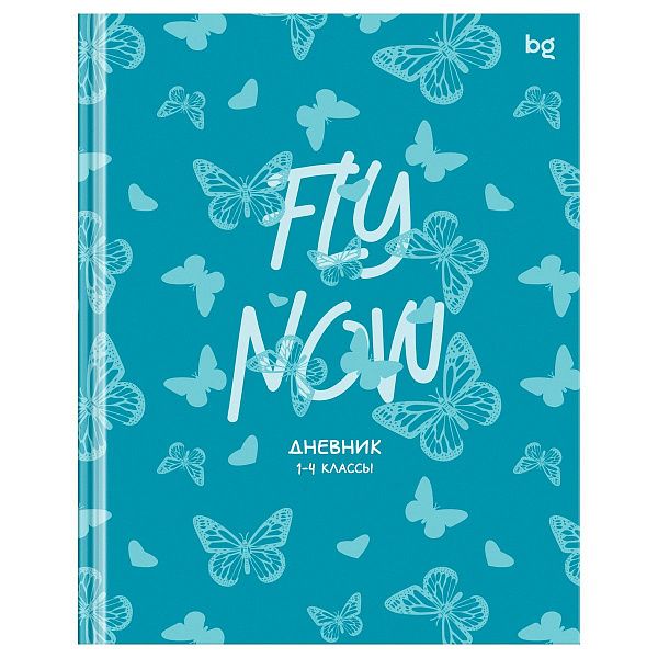 Дневник 1-4 кл. 48л. (твердый) BG "Butterflies", soft-touch ламинация