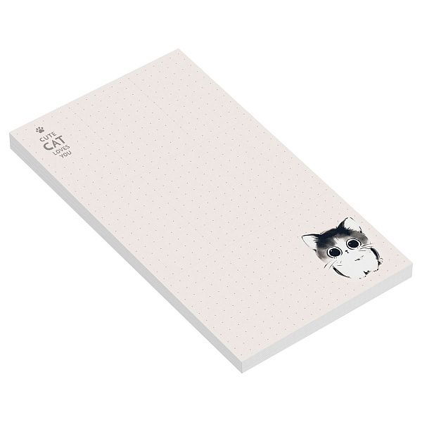 Блок для записей MESHU "Cute cats", 10*17см, 50л., на склейке