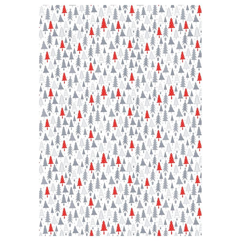 Упаковочная бумага глянц. 70*100см, MESHU "New Year", 80 г/м2, ассорти, 4 дизайна