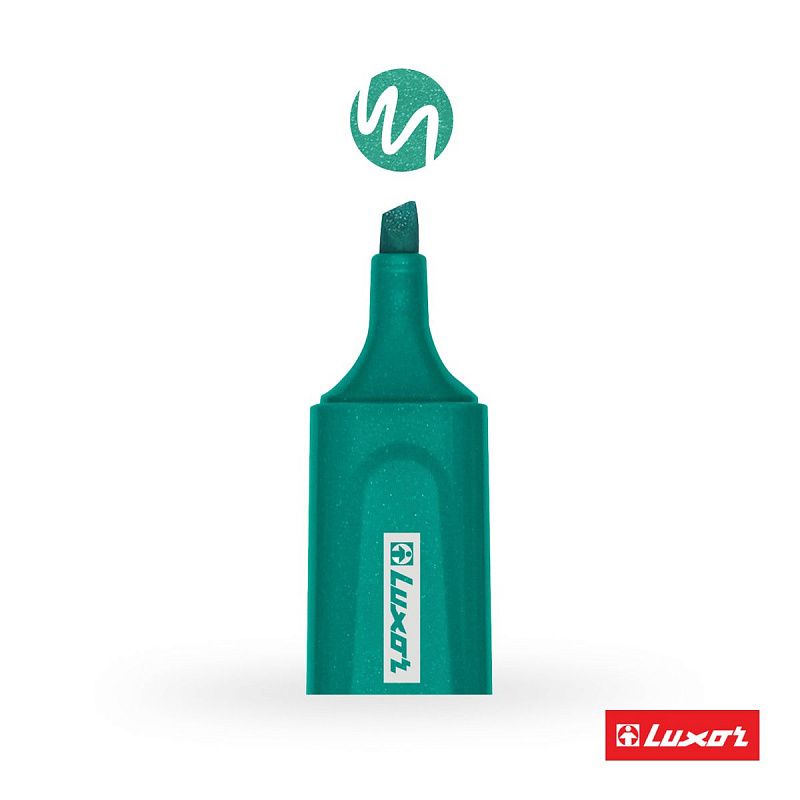 Текстовыделитель Luxor "Textliter Metallic" зеленый, 1-5мм. 