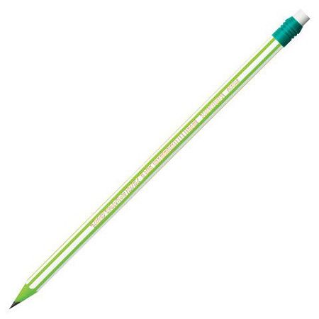 Карандаш чернографитный BIC, 1 шт., "Evolution Stripes", HB, с ластиком, корпус ассорти, 8960342 