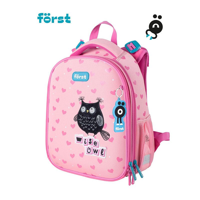 Ранец Först F-Top "Black owl" 36*28*15см, 2 отделения, 2 кармана, анатомическая спинка 